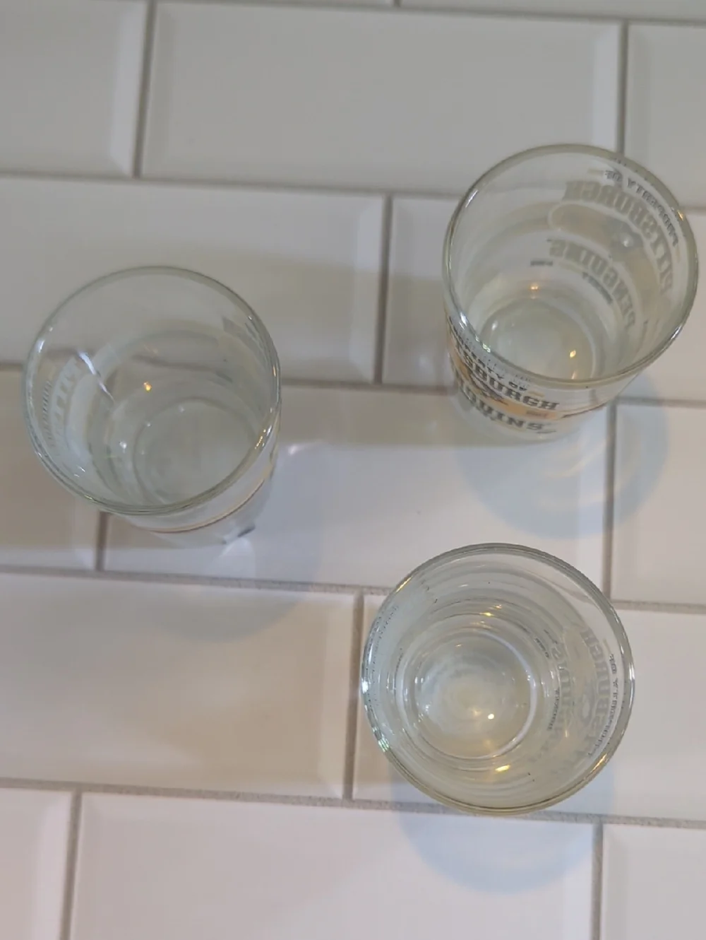 3 Pittsburgh Penguins Shot Glasses From Private Box Seats NEW